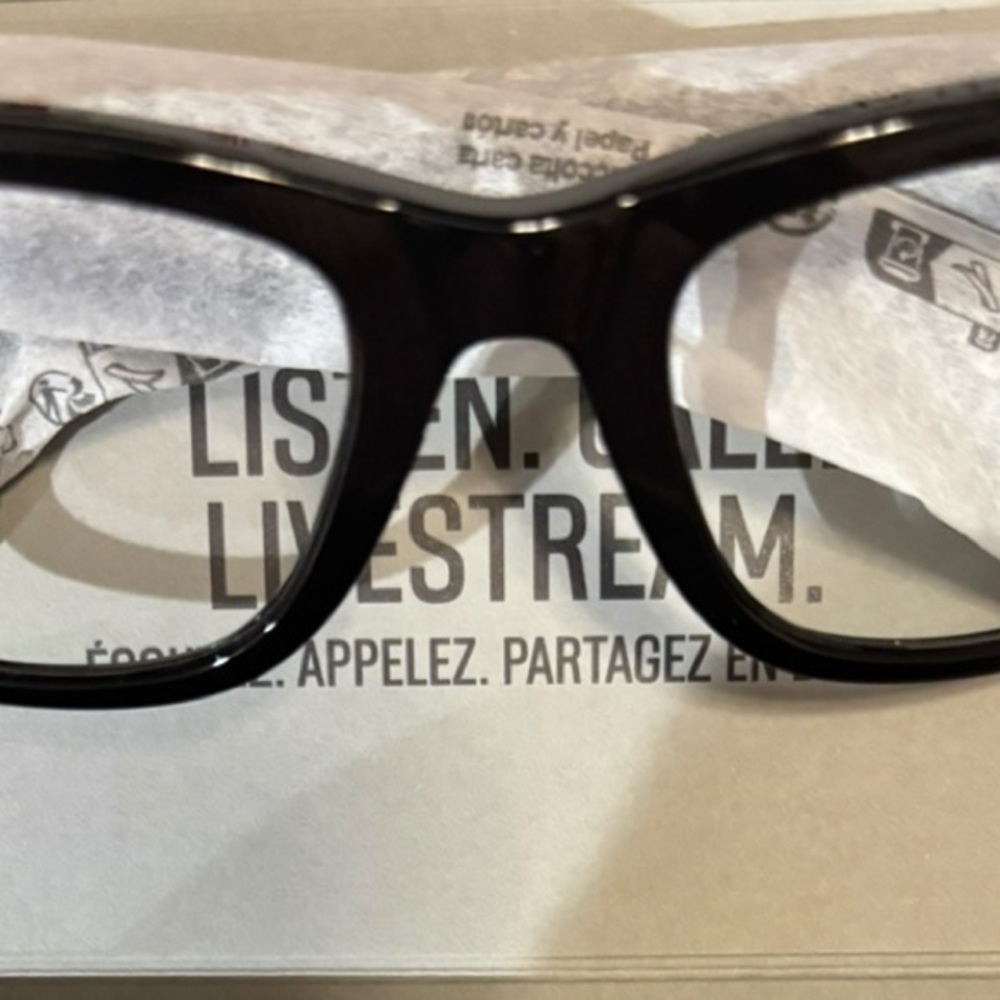Ray-Ban Black Glasses with Gray Box Gen 1